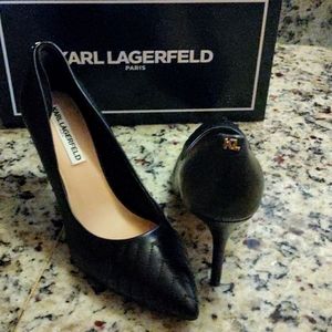 Karl Lagerfeld Black heels. NWT. Never worn.